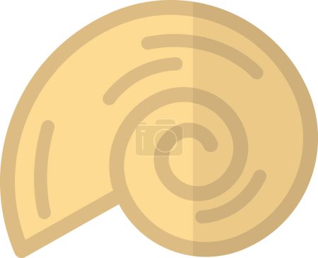 Ilustración de Nautilus shell illustration in minimal style isolated on background - Imagen libre de derechos