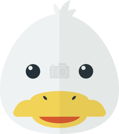 Illustration for Duckling illustration in minimal style isolated on background - Royalty Free Image