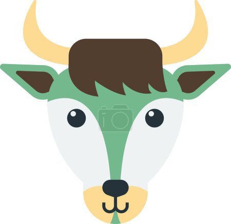 Téléchargez les illustrations : Goat illustration in minimal style isolated on background - en licence libre de droit
