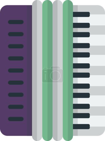 Illustration for Piano illustration in minimal style isolated on background - Royalty Free Image