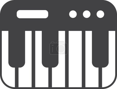 Illustration for Electric piano illustration in minimal style isolated on background - Royalty Free Image