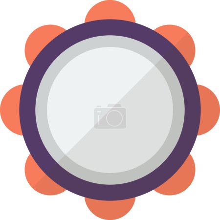 Illustration for Drums from top view illustration in minimal style isolated on background - Royalty Free Image
