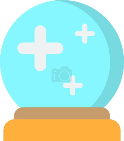 Illustration for Christmas glass ball illustration in minimal style isolated on background - Royalty Free Image
