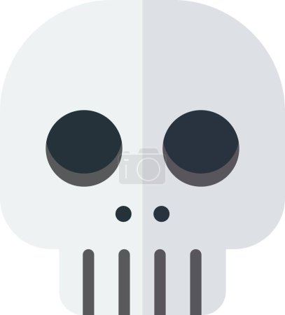 Téléchargez les illustrations : Cute ghost and skull illustration in minimal style isolated on background - en licence libre de droit