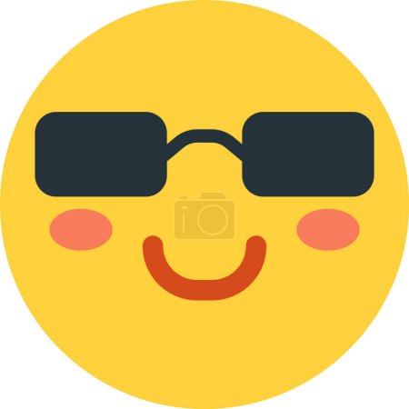Illustration for Smiley face emoji illustration in minimal style isolated on background - Royalty Free Image
