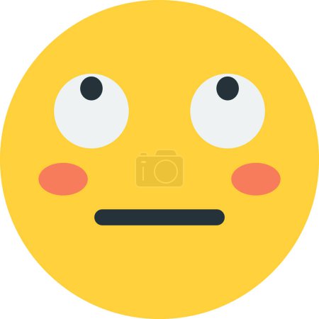 Ilustración de Confused face emoji illustration in minimal style isolated on background - Imagen libre de derechos