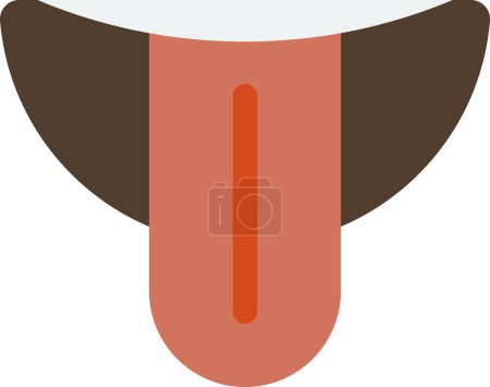 Illustration for Stick out tongue illustration in minimal style isolated on background - Royalty Free Image