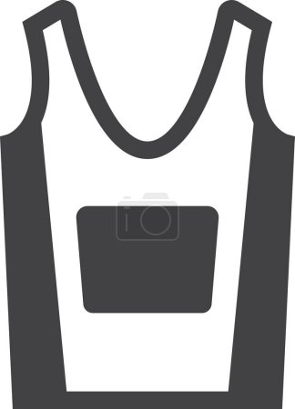 Illustration for Sports vest illustration in minimal style isolated on background - Royalty Free Image