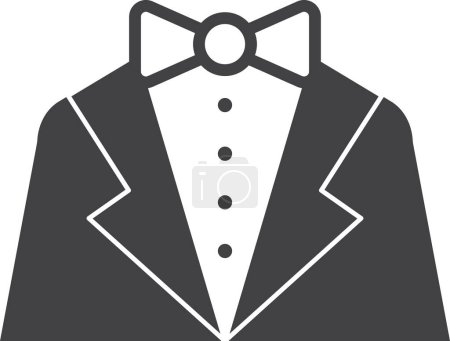 Ilustración de Men suit illustration in minimal style isolated on background - Imagen libre de derechos