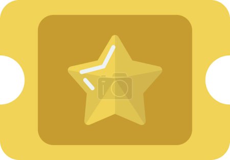 Illustration for Movie tickets with stars illustration in minimal style isolated on background - Royalty Free Image