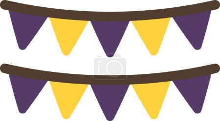 Illustration for Party flag illustration in minimal style isolated on background - Royalty Free Image