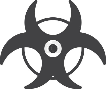 Ilustración de Biological weapon symbol illustration in minimal style isolated on background - Imagen libre de derechos