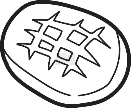 Téléchargez les illustrations : Hand Drawn loaf of bread illustration in doodle style isolated on background - en licence libre de droit