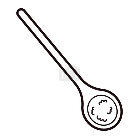 Illustration for Hand Drawn spoon in doodle style isolated on background - Royalty Free Image
