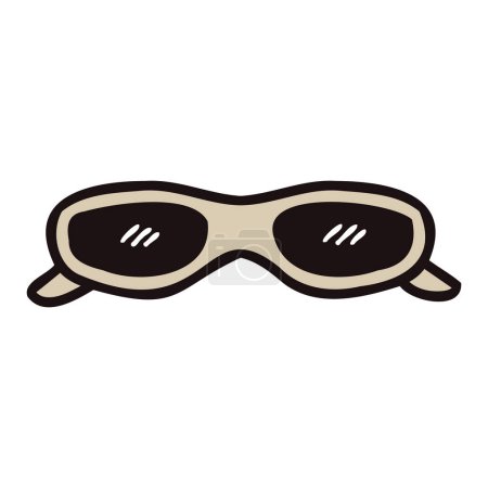 Illustration for Hand Drawn sunglasses in doodle style isolated on background - Royalty Free Image