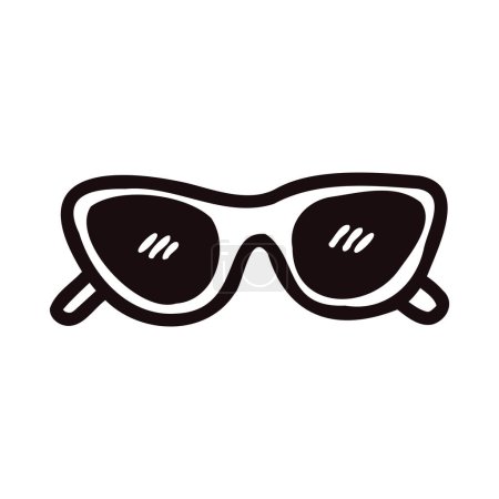Illustration for Hand Drawn sunglasses in doodle style isolated on background - Royalty Free Image