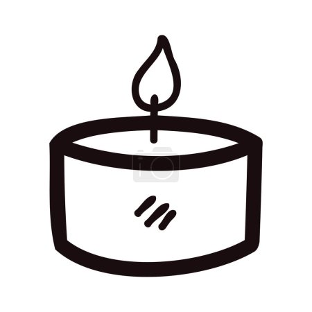 Illustration for Hand Drawn candle in doodle style isolated on background - Royalty Free Image