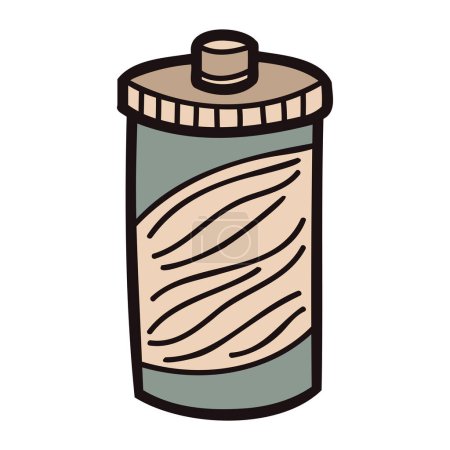Illustration for Hand Drawn bottle in doodle style isolated on background - Royalty Free Image
