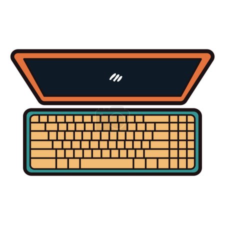 Illustration for Hand Drawn laptop in doodle style isolated on background - Royalty Free Image