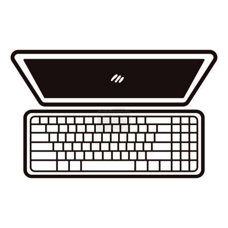 Illustration for Hand Drawn laptop in doodle style isolated on background - Royalty Free Image