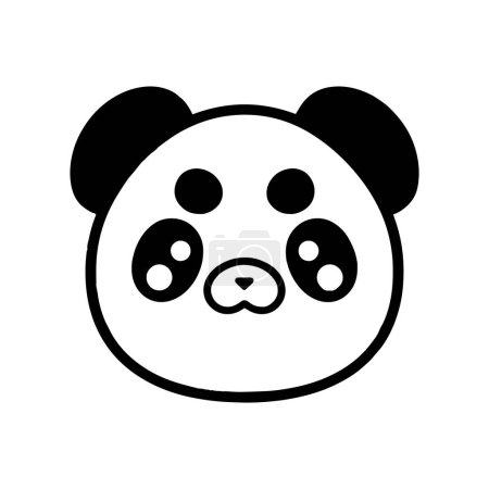 Photo for Hand Drawn cute panda in doodle style isolated on background - Royalty Free Image