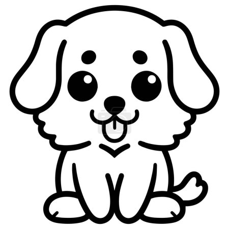 Illustration for Hand Drawn cute dog in doodle style isolated on background - Royalty Free Image