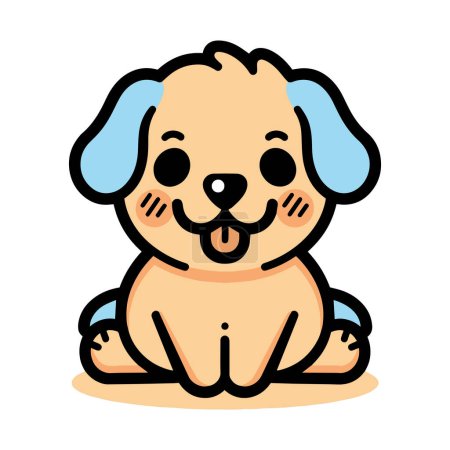 Illustration for Hand Drawn cute dog in doodle style isolated on background - Royalty Free Image