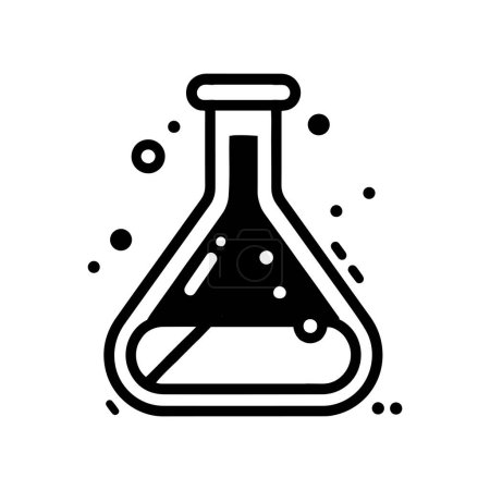 Illustration for Hand Drawn science test tube in doodle style isolated on background - Royalty Free Image