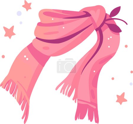 Illustration for Hand Drawn christmas scarf in flat style isolated on background - Royalty Free Image