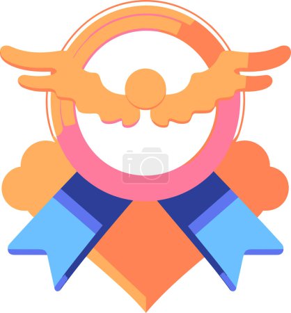 Ilustración de Medallas para los ganadores en UX UI estilo plano aislado en el fondo - Imagen libre de derechos