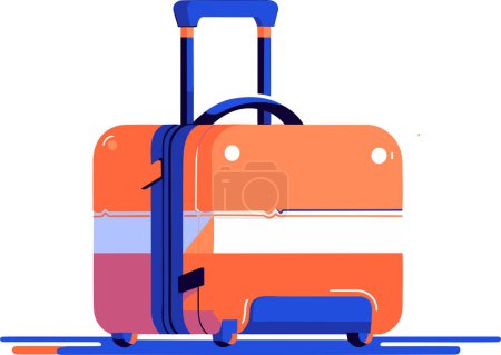 Téléchargez les photos : Bagages pour les touristes dans le style UX UI plat isolé sur fond - en image libre de droit