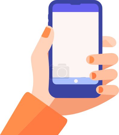 Ilustración de Tableta de mano en UX UI estilo plano aislado en el fondo - Imagen libre de derechos
