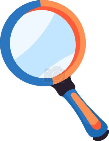 Illustration for Magnifying glass in UX UI flat style isolated on background - Royalty Free Image