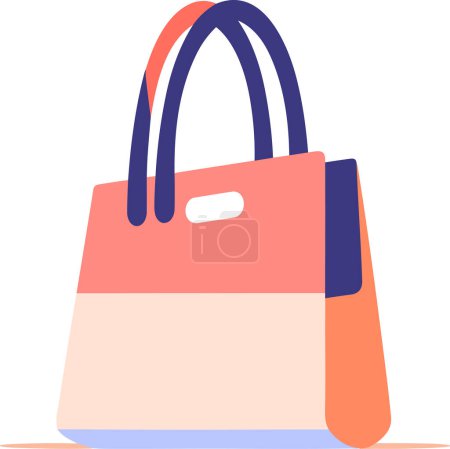 Ilustración de Bolsas de compras en UX UI estilo plano aislado en el fondo - Imagen libre de derechos