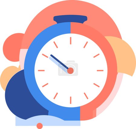 Illustration for Stopwatch or alarm clock in UX UI flat style isolated on background - Royalty Free Image
