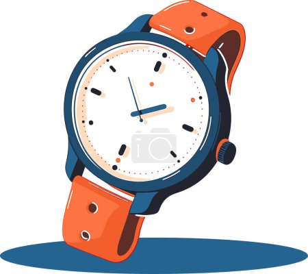 Illustration for Wristwatch in UX UI flat style isolated on background - Royalty Free Image