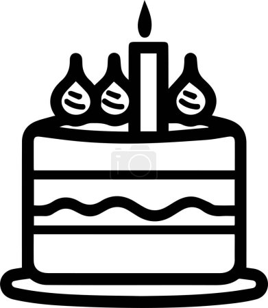 Téléchargez les illustrations : Logo gâteau et pain en style art plat isolé sur fond - en licence libre de droit