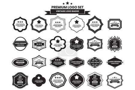 Illustration for Logos and badges in vintage style isolated on background - Royalty Free Image