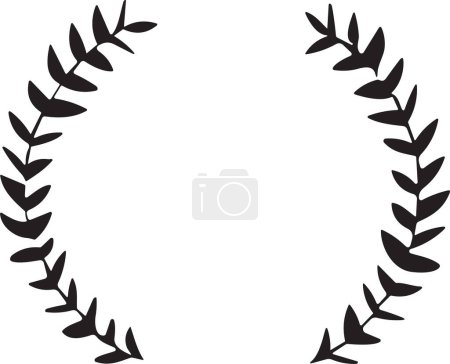 Ilustración de Logotipo floral dibujado a mano para la decoración aislada sobre fondo - Imagen libre de derechos