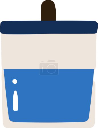 Illustration for Isolate coffee cup flat style on background - Royalty Free Image