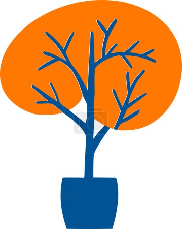 Illustration for Tree flat style isolate on background - Royalty Free Image