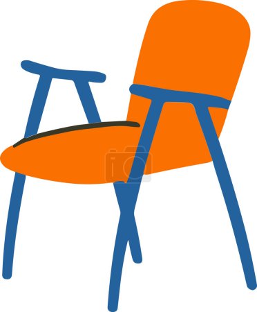 Illustration for Chair flat style isolate on background - Royalty Free Image