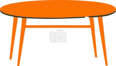 Illustration for Table flat style isolate on background - Royalty Free Image