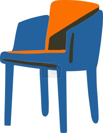 Illustration for Chair flat style isolate on background - Royalty Free Image