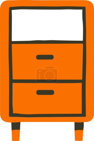 Illustration for Cupboard flat style isolate on background - Royalty Free Image