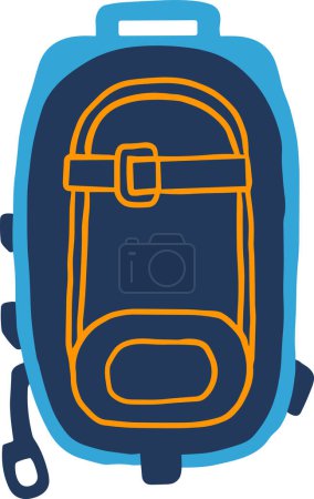 Illustration for Diving equipment flat style isolate on background - Royalty Free Image