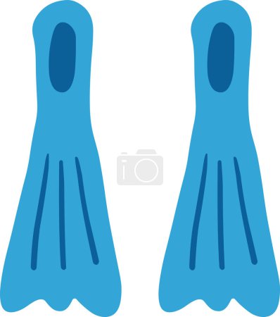 Illustration for Diving gloves flat style isolate on background - Royalty Free Image