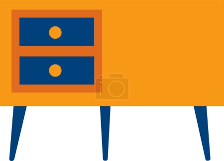 Illustration for Cupboard flat style isolated on background - Royalty Free Image