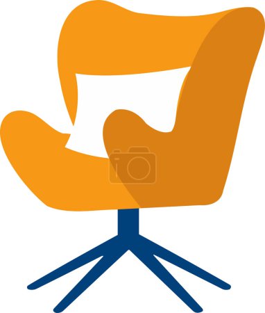 chaise style plat isolé sur fond
