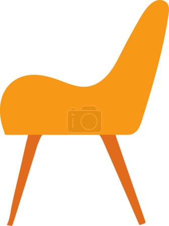 chaise style plat isolé sur fond
